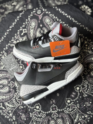 jordan 3 black cement (gs)