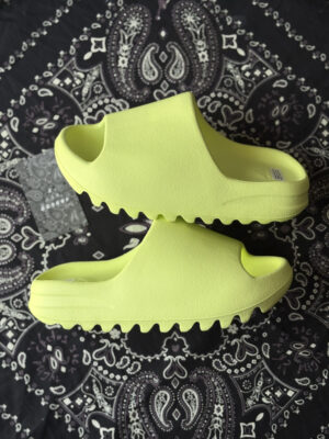 yeezy slide green glow