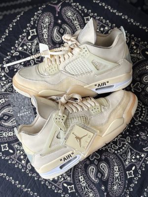 Jordan 4 Off white Sail (Preowned)