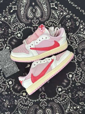 Jordan 1 Low Travis Tropical Pink (kids)